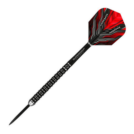 Supergrip Ultra Stalen Tip Darts (Zwart, Rood)