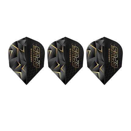Ailettes De Fléchettes PRIME OPUS (Noir / Jaune Or)