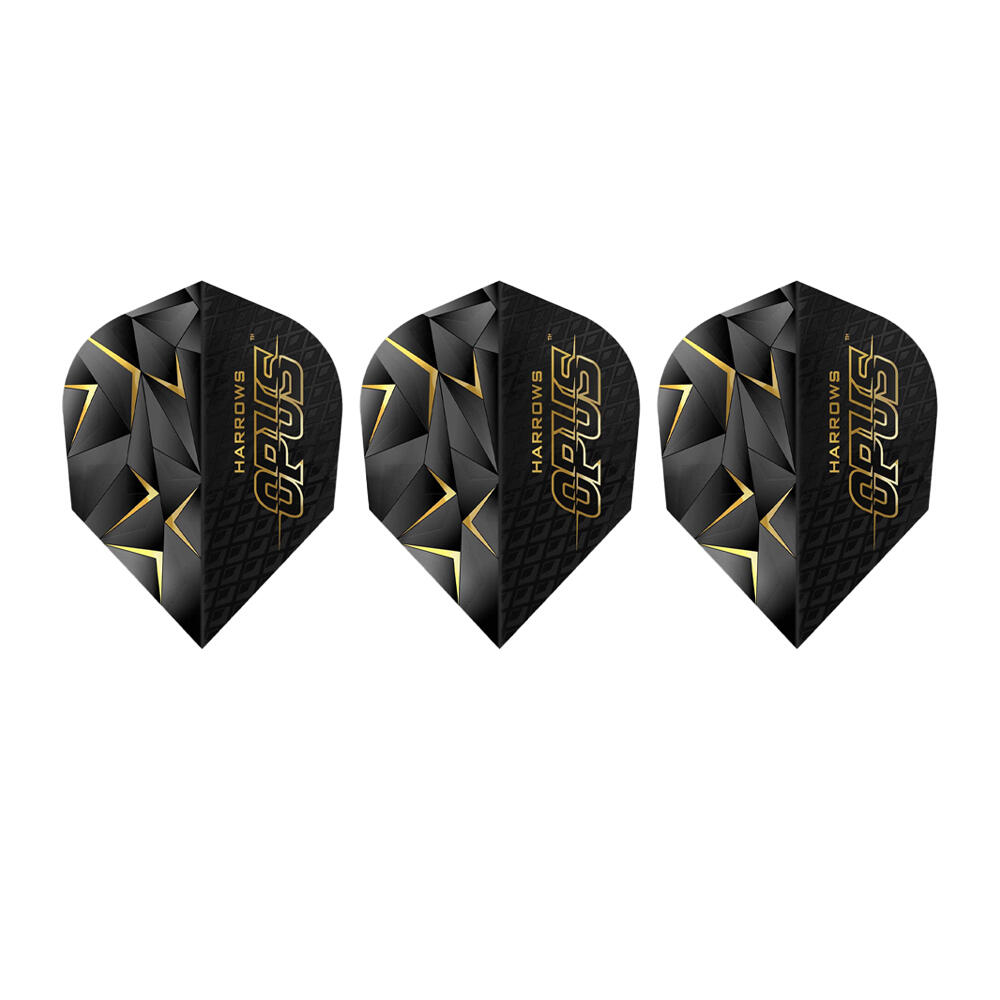 Harrows - Ailettes De Fléchettes Prime Opus (noir / Jaune Or) - Tige De Flechette - Jaune|noir - Taille Unique - Decathlon