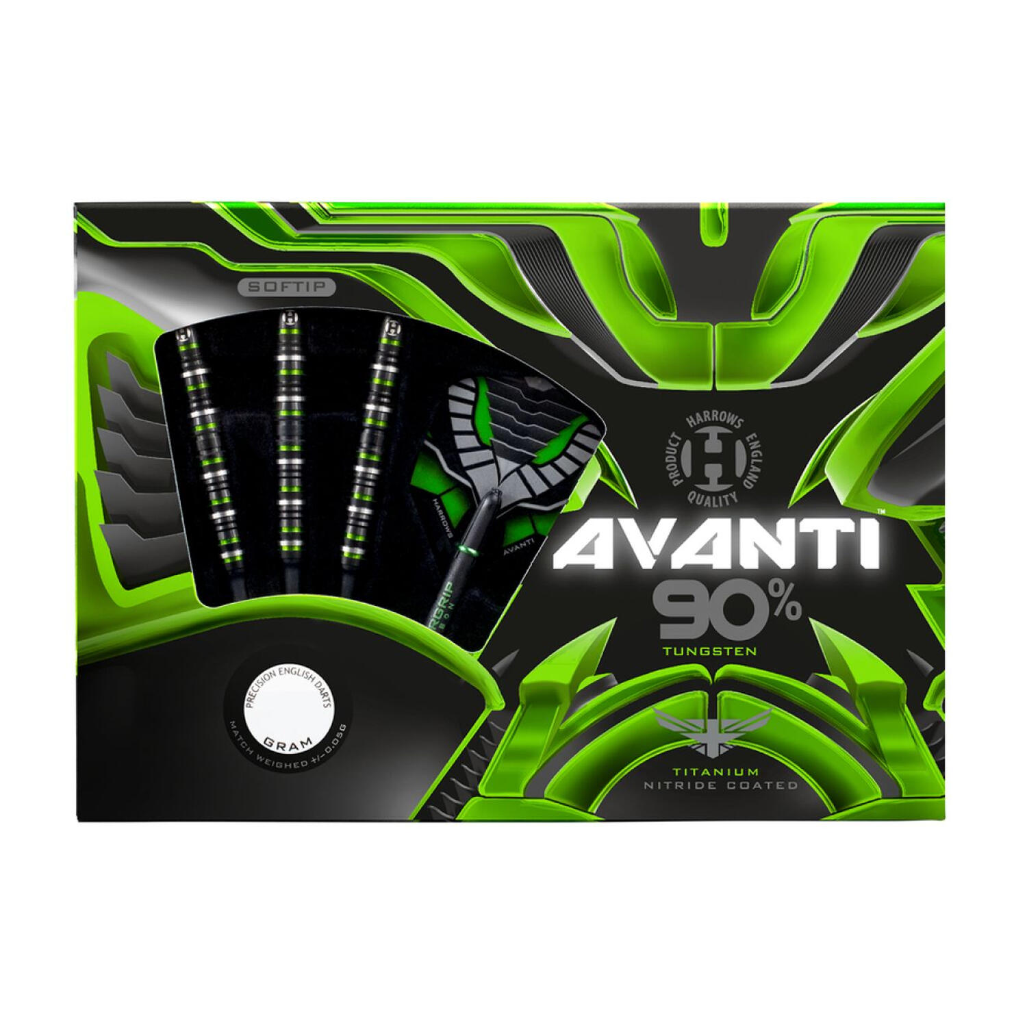 Dardos Avanti de ponta macia (Preto / Verde) 3/3