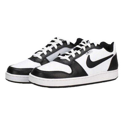 Scarpe Sportive Pelle A Grana Uomo Nike Ebernon Premium Bianco Nero