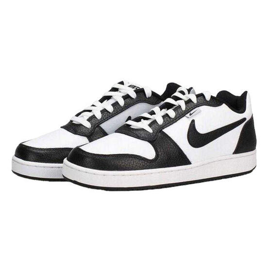Scarpe Sportive Pelle A Grana Uomo Nike Ebernon Premium Bianco Nero