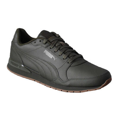 Zapatillas Deportivas de Cuero de Vaca St Runner V3 para Hombre Negro