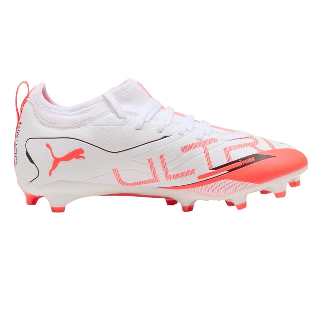 Chaussures De Foot Pour Terrain Ferme ULTRA MATCH Enfant (Blanc / Orange) 3/6