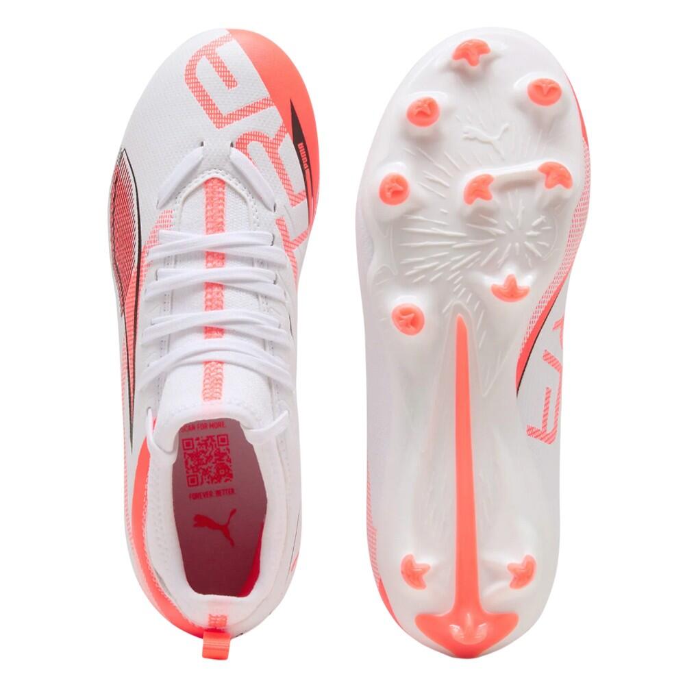 Chaussures De Foot Pour Terrain Ferme ULTRA MATCH Enfant (Blanc / Orange) 4/6