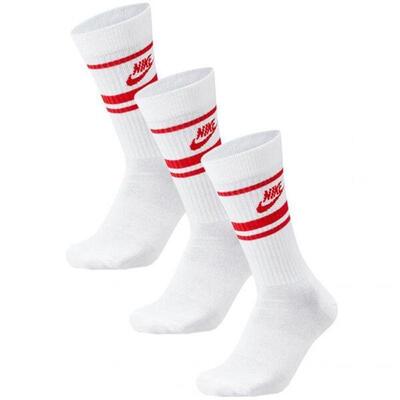 Unisex adult sportswear essential drifit everyday crew sokken (set van 3) (wit.