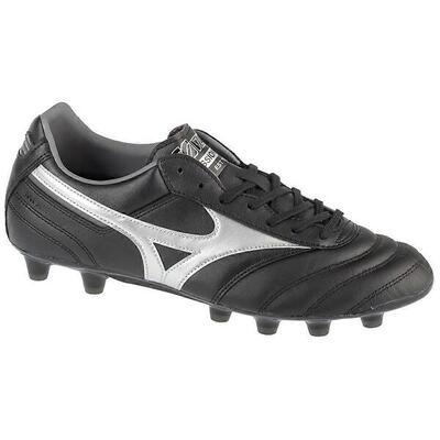 Heren morelia ii pro leren stevige grond voetbalschoenen (zwart)