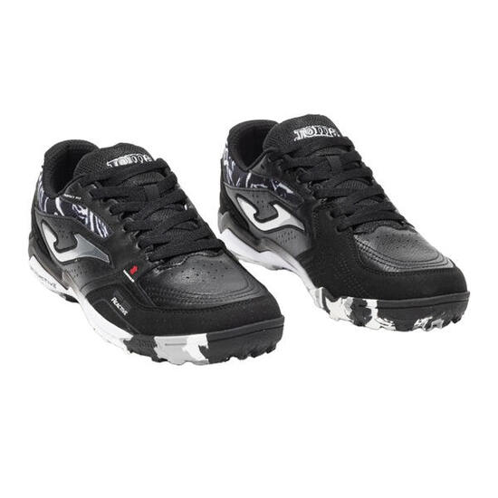 Heren FS Reactive Grain Leren Voetbalschoenen (Zwart)