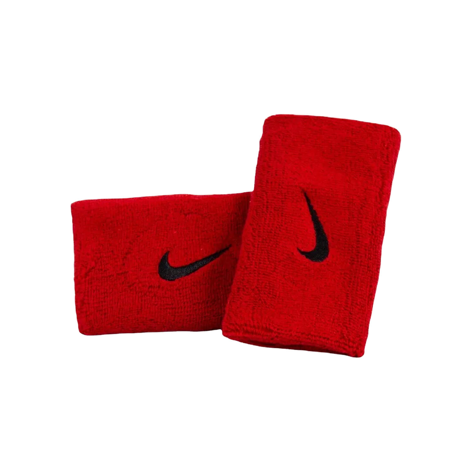 NIKE Pulseira dupla larga Swoosh (Conjunto de 2) Vermelho