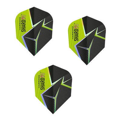 Volo Freccette Misura Confezione 3 Harrows Prime Shard 90 Verde Nero
