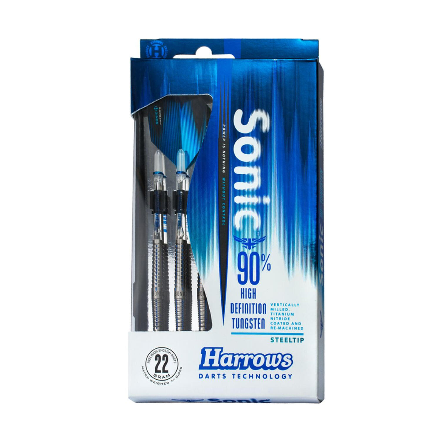 Dardos Sonic com ponta de aço (Azul / Prateado) 4/4