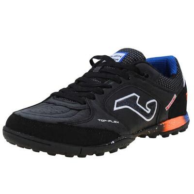 Heren top flex leren kunstmatige grond voetbalschoenen (zwart)