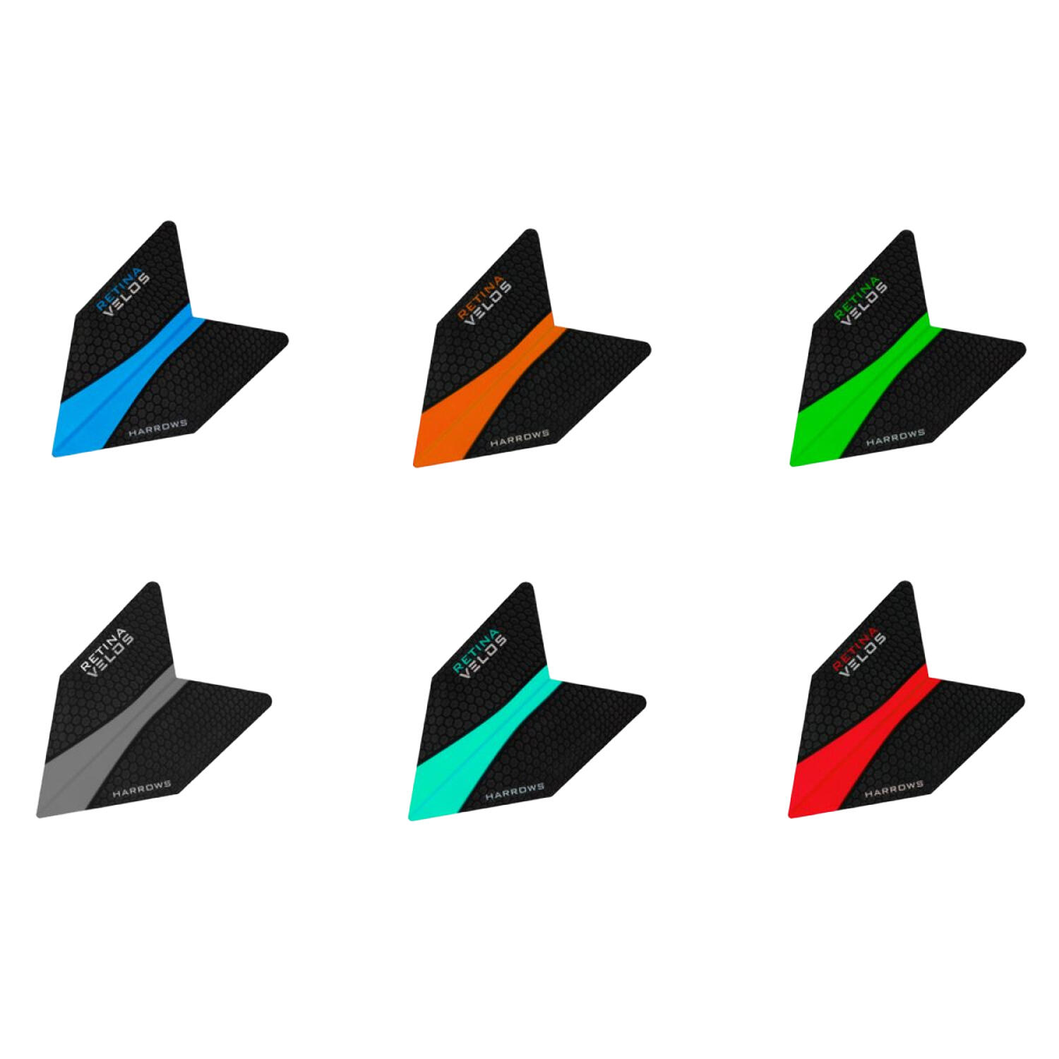 Plumas de Dardos Velos Multicolor 3/4