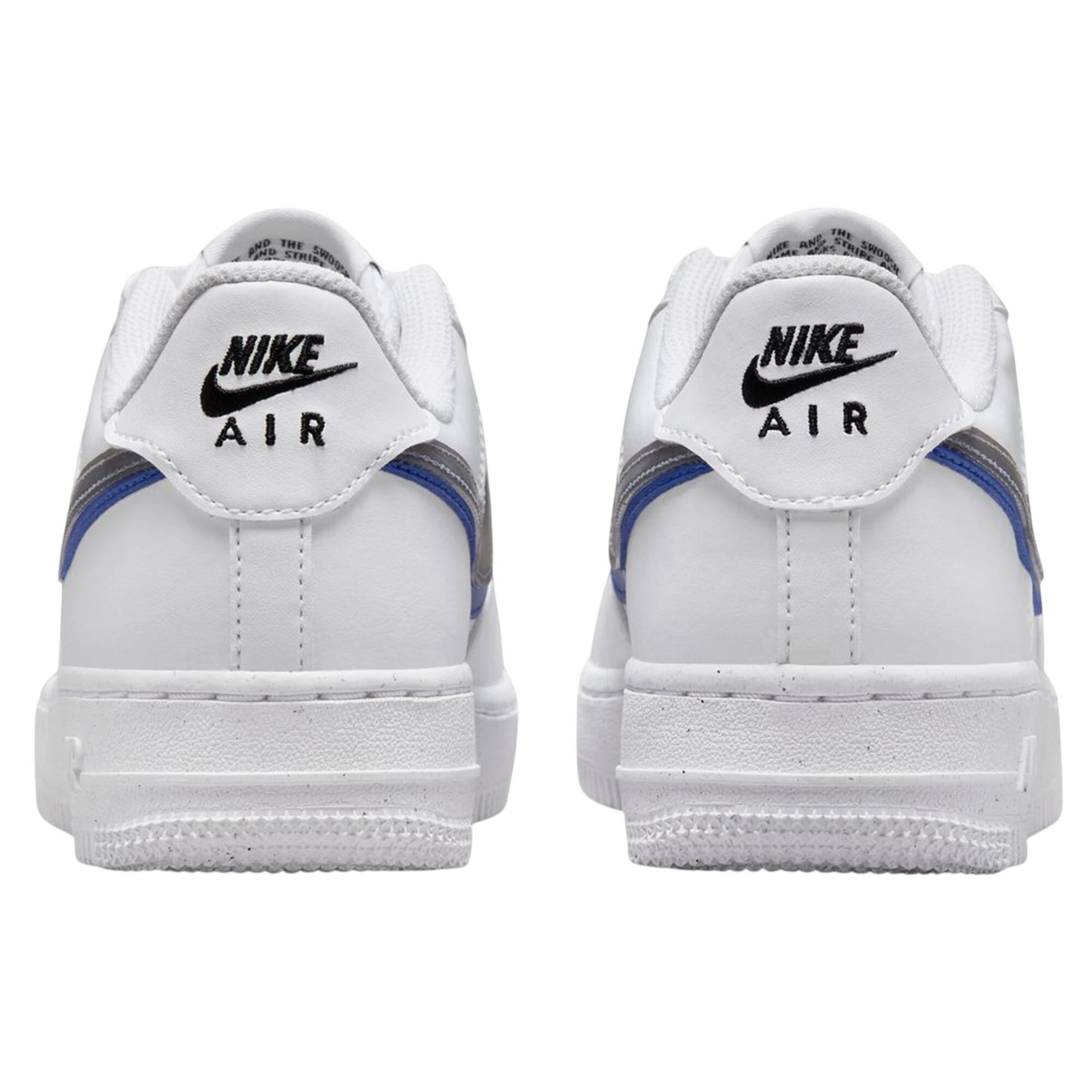 Nike Air Force 1 Low Impact Next Nature Double Swoosh White Black Blue (GS) 2/4