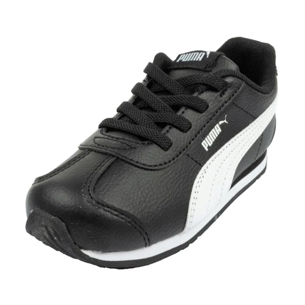 Childrens/Kids Turin 3 logical Leather Trainers (Black)