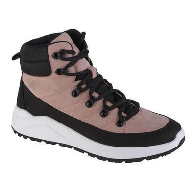 Dames city leren trainers (lichtroze)