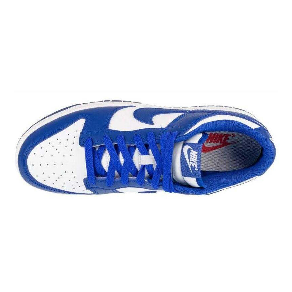 Scarpe Sportive Retrò Pelle Uomo Nike Dunk Bianco Blu 3/4