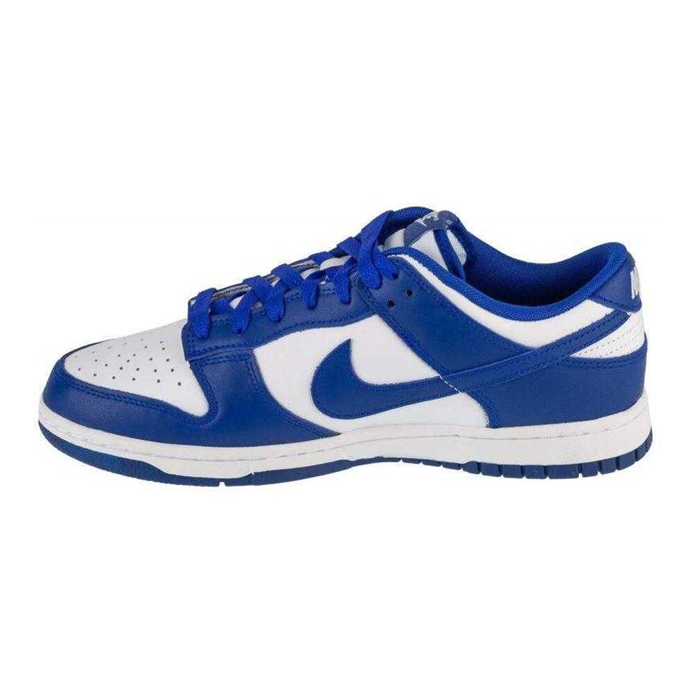 Scarpe Sportive Retrò Pelle Uomo Nike Dunk Bianco Blu 2/4