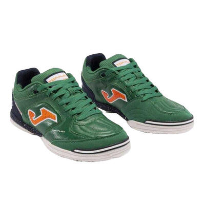 Botas de Fútbol de Interior de Cuero Full Grain Top Flex para Hombre Verde