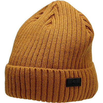 Heren h4z22 logo turned up cuff beanie (geel)