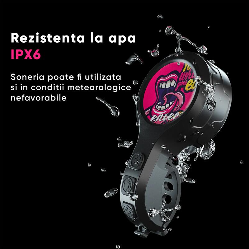 Sonerie bicicleta,alarma antifurt, 130dB, 3 sunete,incarcare USB,prindere ghidon