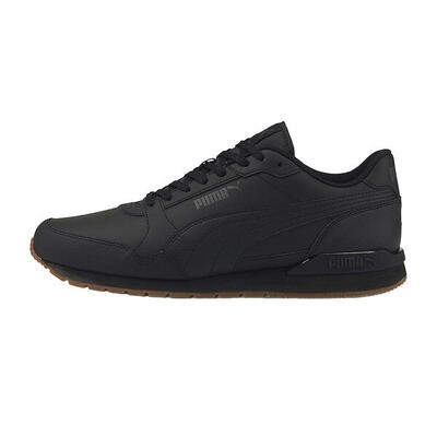 Heren st runner v3 leren trainers (zwart)