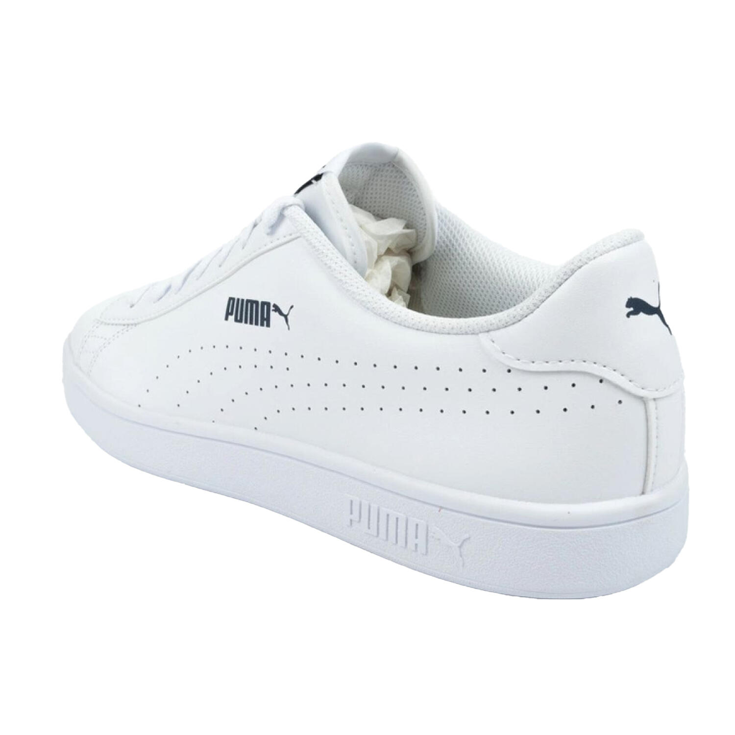 Dames Smash V2 Leren Trainers (Wit) 2/4