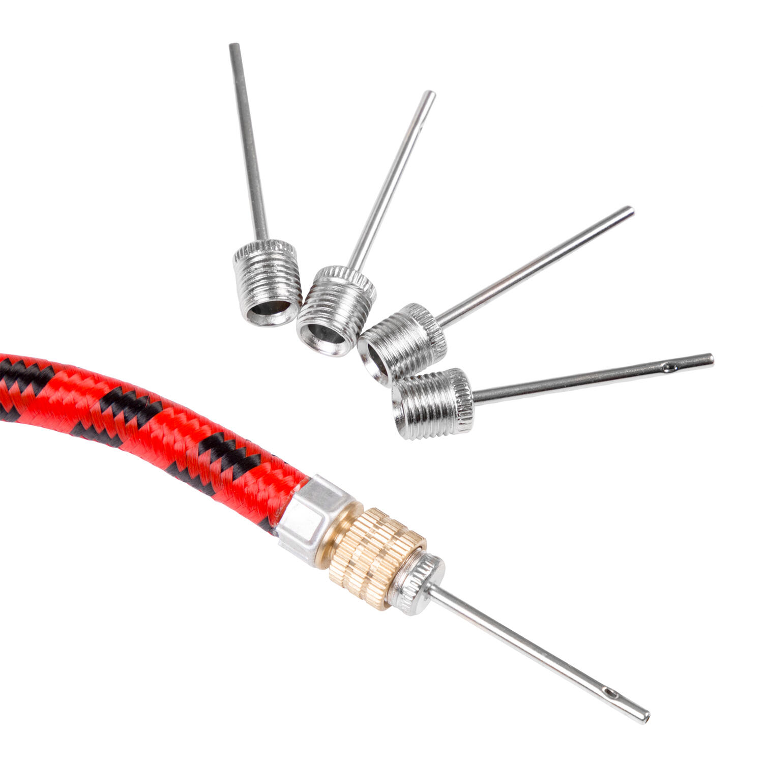 Aghi Di Gonfiaggio Set Misura Confezione 4 Spokey Suzaro Rosso Argento 2/3
