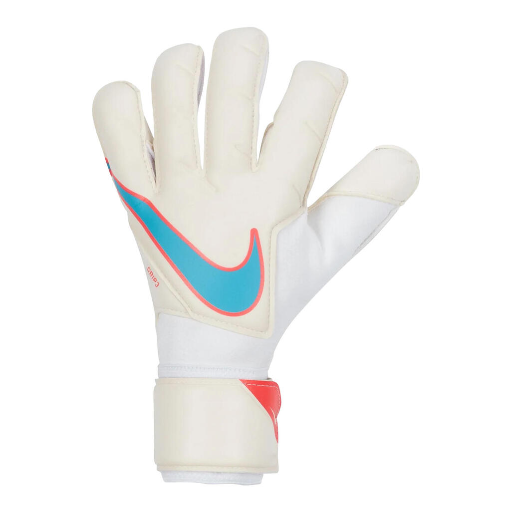 Unisex Adult Grip3 Goalkeeper Gloves (White)