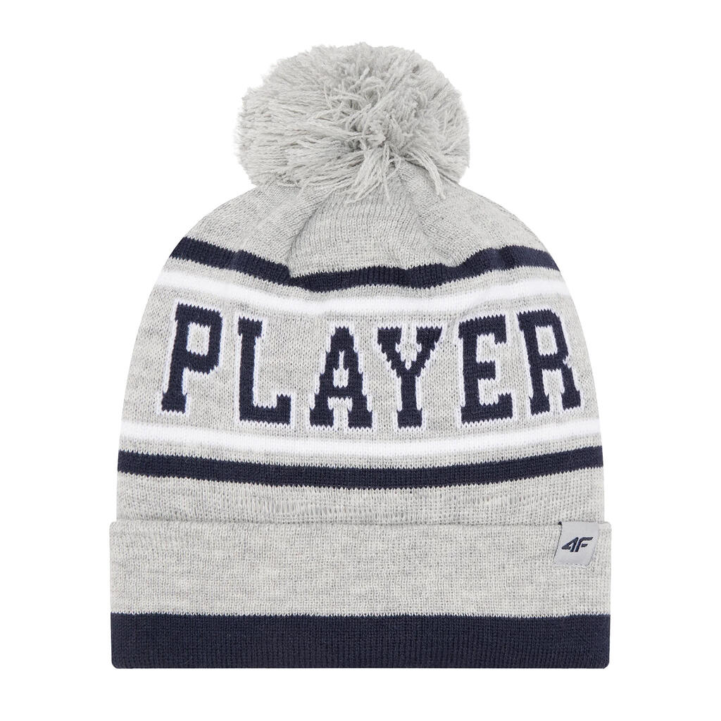 Childrens/Kids Pom Pom Beanie (Grey)