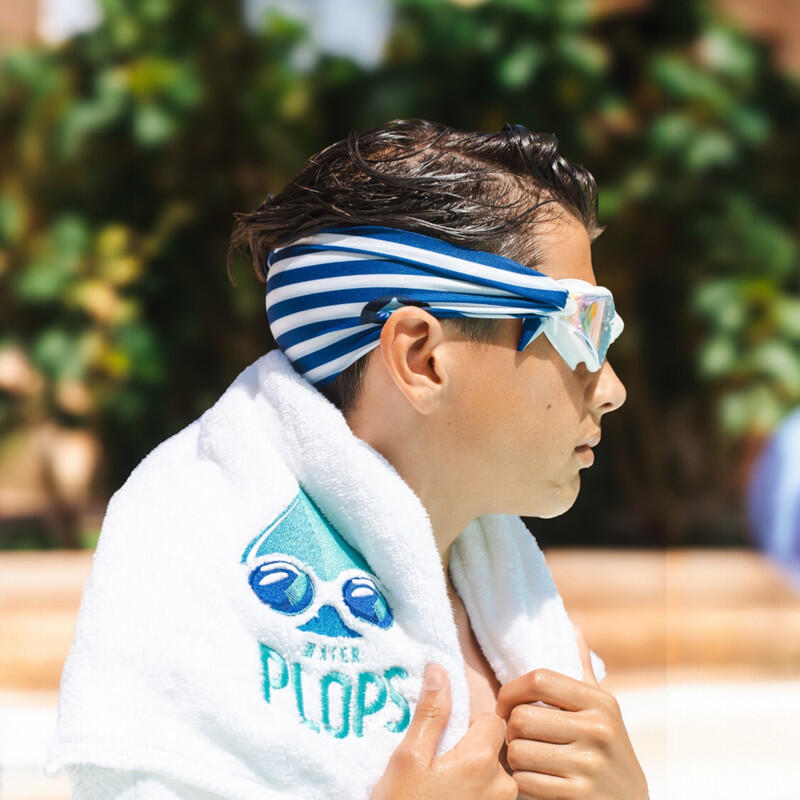 Lunettes Adulte Unisexe Natation Blanc - Bandeau Marinière - Verres Mirroir 2/7