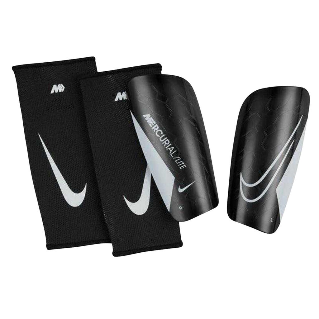 Unisex Adult Mercurial Lite Football SlipIn Shin Guards (Black/White) XS