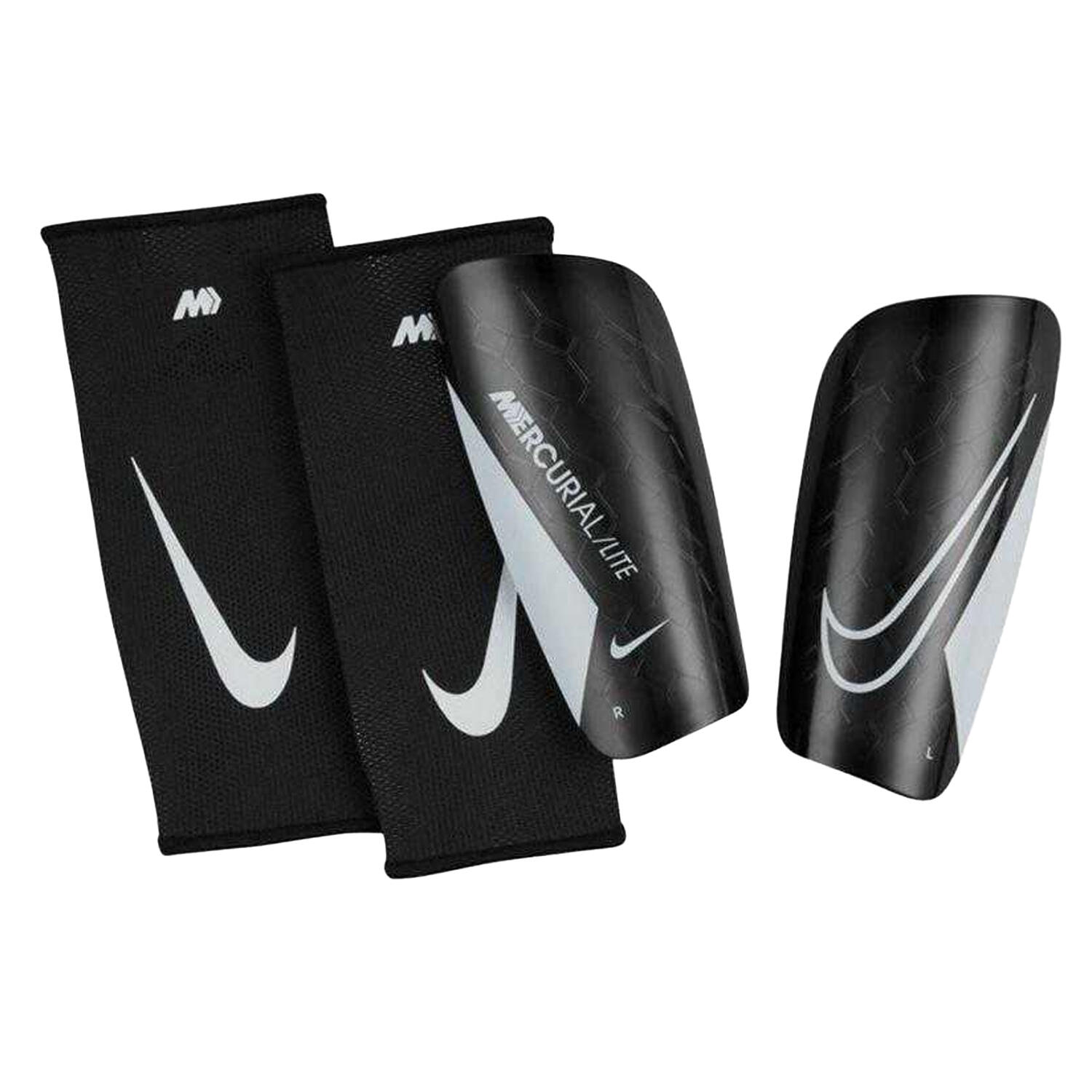 Nike - Protègetibias À Enfiler Mercurial Lite Adulte (noir / Blanc) - Protège-tibia - Blanc|multicolore|noir - 48 Xl - Decathlon