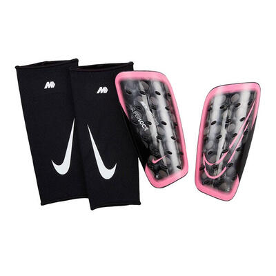 Kinder mercurial flylite superlock slipin scheenbeschermers (zwart/roze)