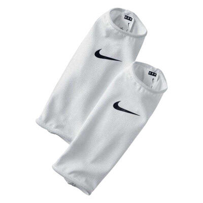 Polyester scheenbeschermers met logo (wit)
