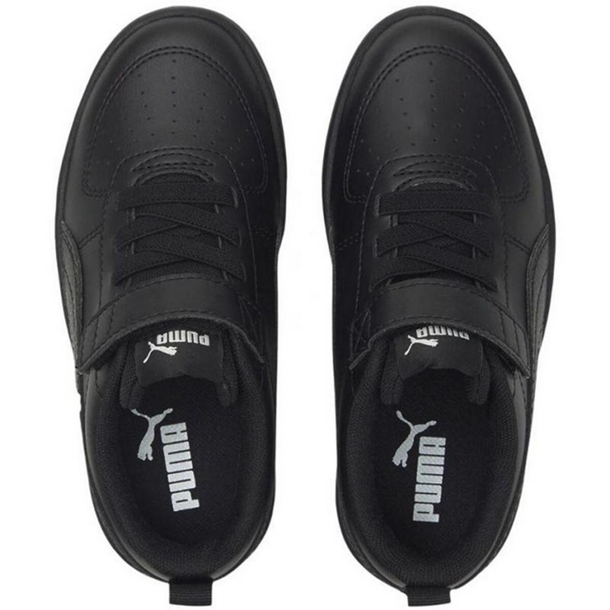 Scarpe Sportive Finta Pelle Bambini Puma Rickie Ac Ps Nero 4/7