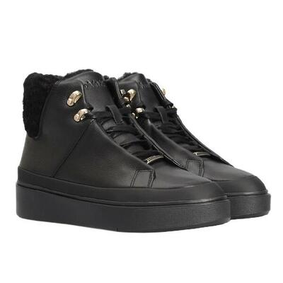 Stivaletti Pelle Donna Calvin Klein Hell Cupsole Nero