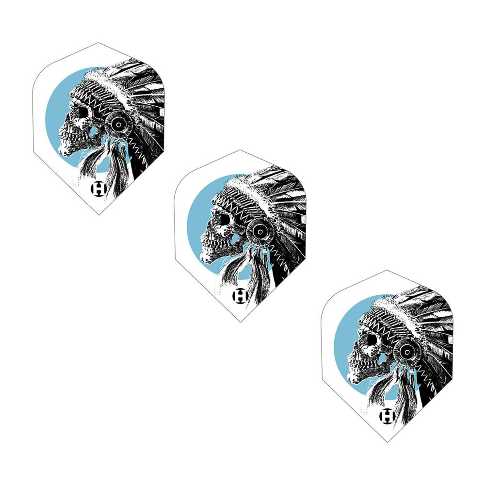Prime Jonny Dart Flights (Conjunto de 3) (Branco / Preto / Azul) 1/2