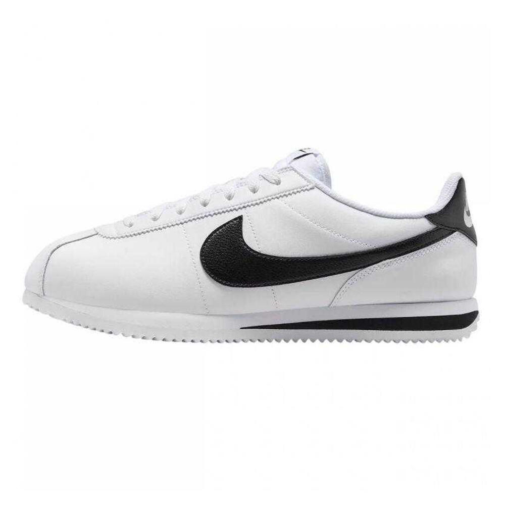 Heren Cortez Leren Trainers (Wit, Zwart) 3/7