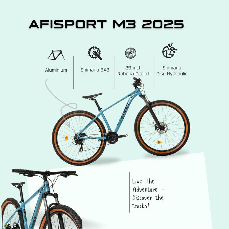 Bicicleta Mtb Afisport M3 2025 - 29 inch, S, Albastru