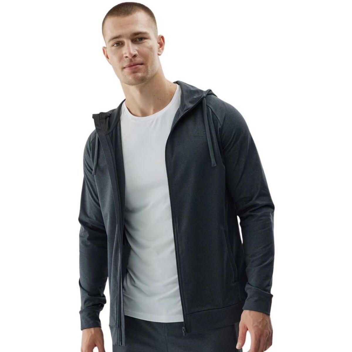 WAW24TFSWM403 Felpa Con Cappuccio E Zip Intera Uomo 4F 4FWAW24TFSWM403 Nero 4/5