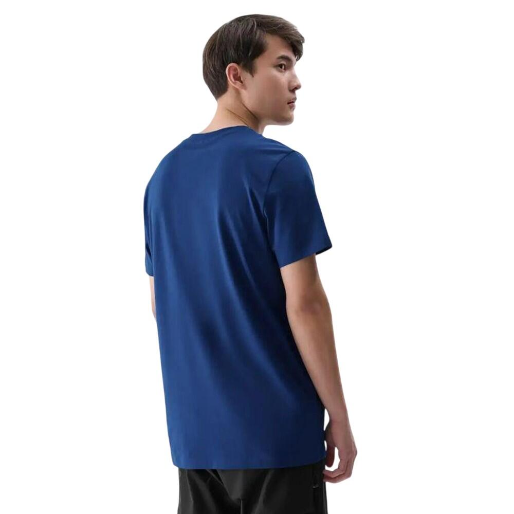 Maglietta Regolare Semplice Uomo 4F Blu Navy 3/4