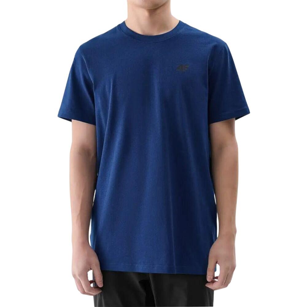 4F T-Shirt simples regular para homem Azul Marinho