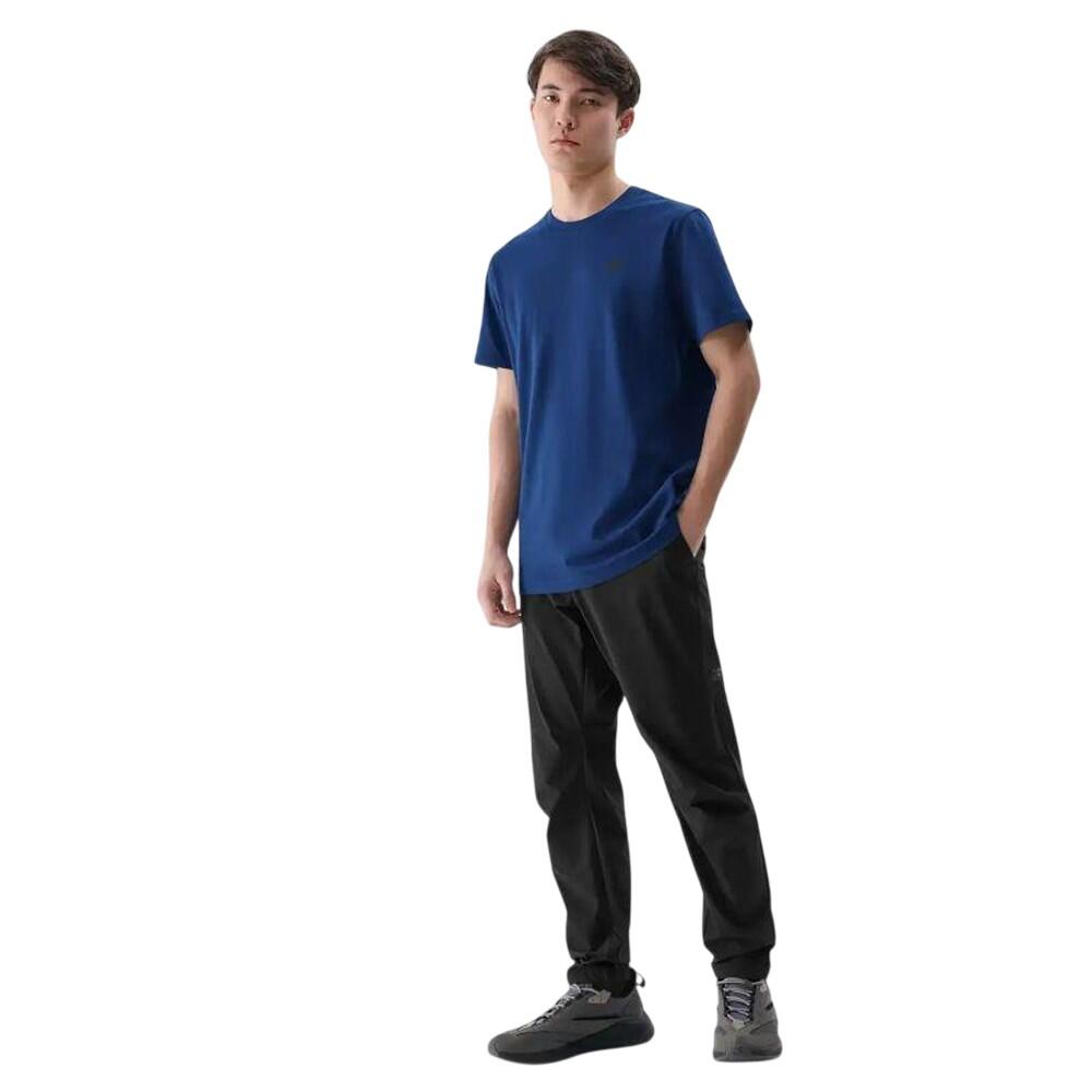 Maglietta Regolare Semplice Uomo 4F Blu Navy 4/4