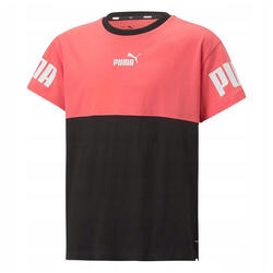 Tshirt Style Bloc De Couleur POWER Enfant (Rouge / Noir)