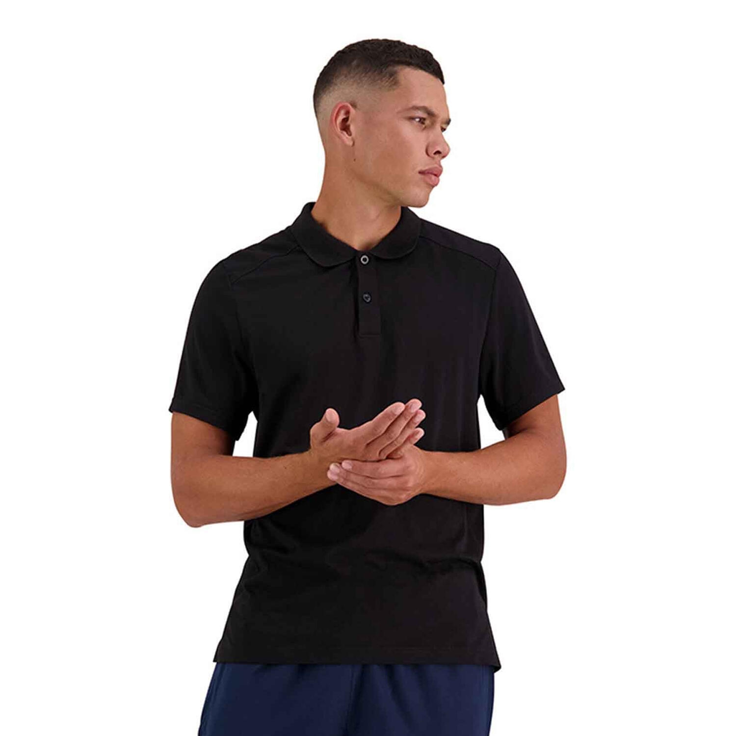 ウェア Canterbury New Zealand polo shirt black Mens T20 New Zealand Black Caps Polo Shirt (Black) CANTERBURY