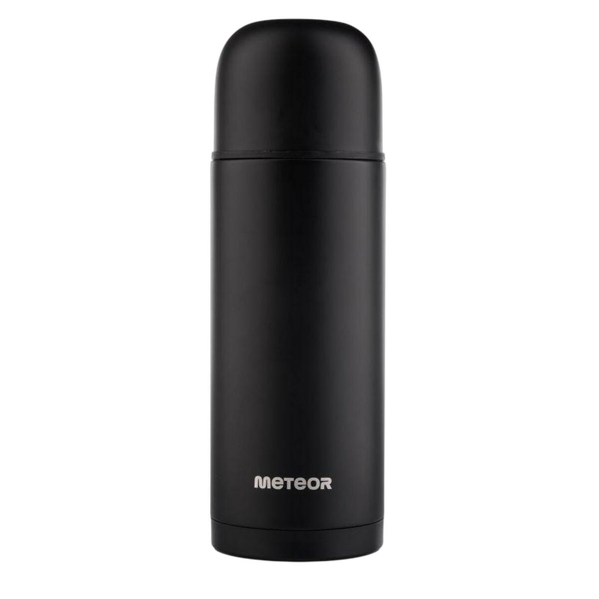 METEOR Frasco térmico de 1000 ml com logótipo Preto