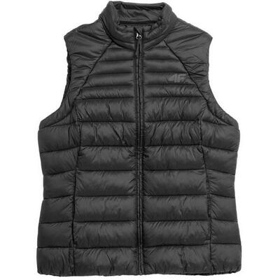 Dames synthetische donzen bodywarmer (zwart)