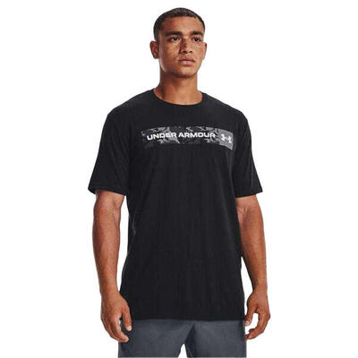 Heren camo streep tshirt (zwart)