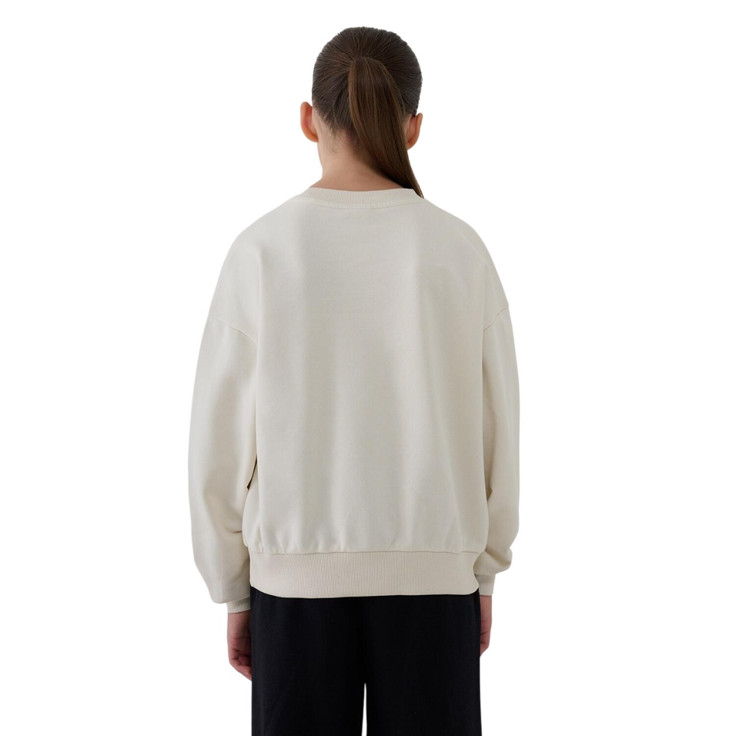 Meisjes F1479 Sweatshirt (Beige) 3/4